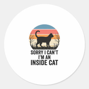 Adesivo Gato engraçado por dentro Design de amante de gato