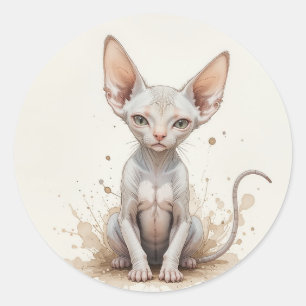Adesivo Gato Esfinge Diversão Animal Pet Bichano