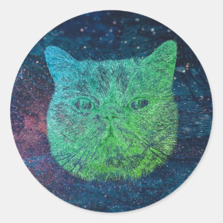 Adesivo Gato espacial