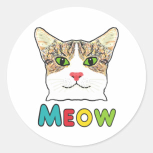 Adesivo Gato Face Meow
