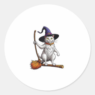 Adesivo Gato Feiticeiro Halloween Bruxas Mystical Cat Love