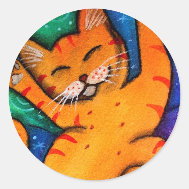 Adesivo Gato Feliz (Frente)