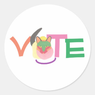 Adesivo Gato Feliz Vota GOTV