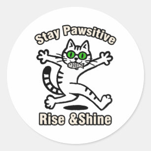 Adesivo Gato Fique Positivo