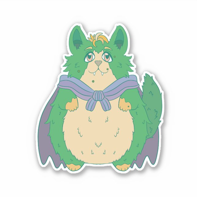 Adesivo Gato fofo de Halloween (Frente)
