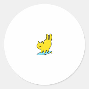 Adesivo Gato Fofo de Surf