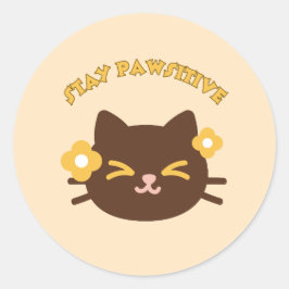 Adesivo Gato Fofo e Alegre