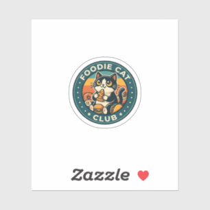 Adesivo Gato Foodie Design Fofo - Clube do Gato Foodie_1