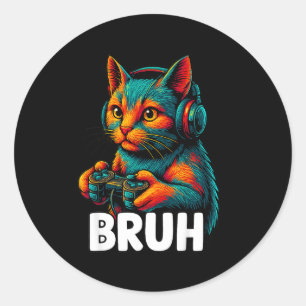 Adesivo Gato Gamer Divertido Irmão Vídeo Jogos Jogos Para