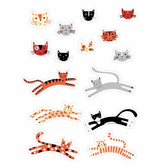 Adesivo Gato Gato Gato Gato De Animais De Companhia (Fun cat stickers)