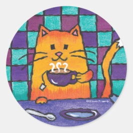Adesivo Gato Gato-Gato-Gato-Gato-Gato-Gato-Bebendo "Gato K