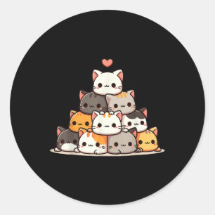 Adesivo Gato Gato Gato Giro Anime Kawaii Neko
