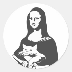 Adesivo Gato gordo por da vinci - Escolha a cor de fundo