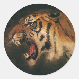 Adesivo Gato grande que ruje, animal selvagem de tigre de