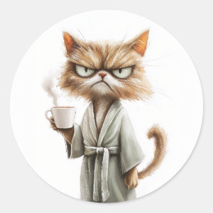 Adesivo Gato Grumpy Precisa De Café
