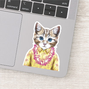 Adesivo Gato havaiano do gatinho