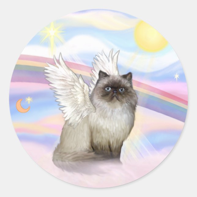 Adesivo Gato Himalaio Chocolate Point Anjo (Frente)