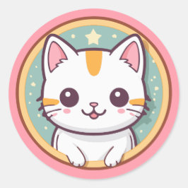 Adesivo Gato Japonês Bonito Kawaii Kitten