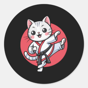 Adesivo Gato Japonês Karate Kawaii Jiu Jitsu Women Girls K