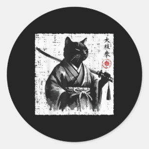 Adesivo Gato Japonês Samurai Tai Chi Ninja Art Men Ki