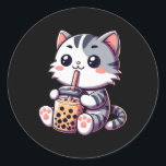 Adesivo Gato Kawaii Gato Bonita Bolha Leite Chá Anime Neko<br><div class="desc">Gato Kawaii Gato Bonita Bolha Leite Chá Anime Neko Kitten Anime</div>