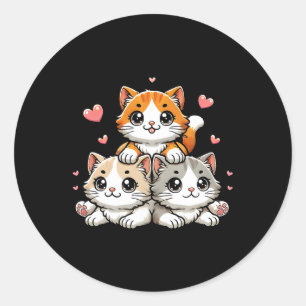 Adesivo Gato Kawaii Gato Neko Engraçado Gatinho Gato Prese