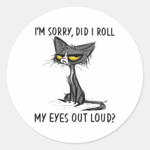 Adesivo Gato Kitten Eu Espalhei Meus Olhos Em Alto, Engraç