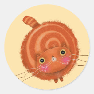 Adesivo Gato Laranja