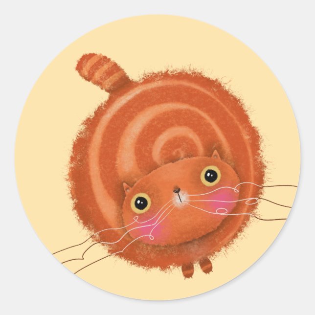 Adesivo Gato Laranja (Frente)