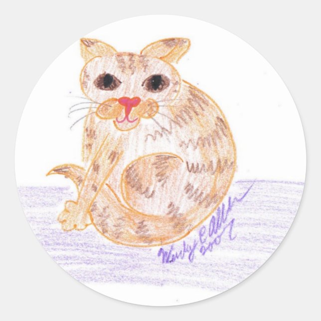 Adesivo Gato Laranja (Frente)