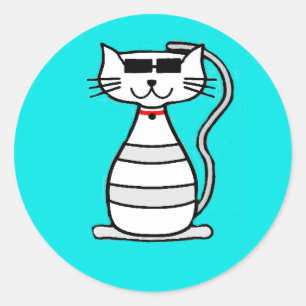 Adesivo Gato legal com óculos de sol