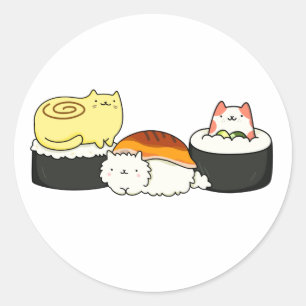 Adesivo Gato-lifornia Sushi Roll