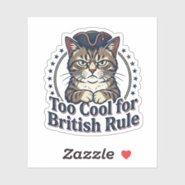 Adesivo Gato Mal-Humorado Muito Legal para a Regra Britâni