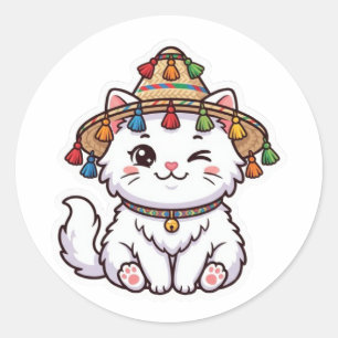 Adesivo Gato Marroquino Kawaii Fofo com NSticker Tradicion
