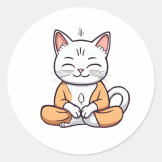 Adesivo Gato meditante 2