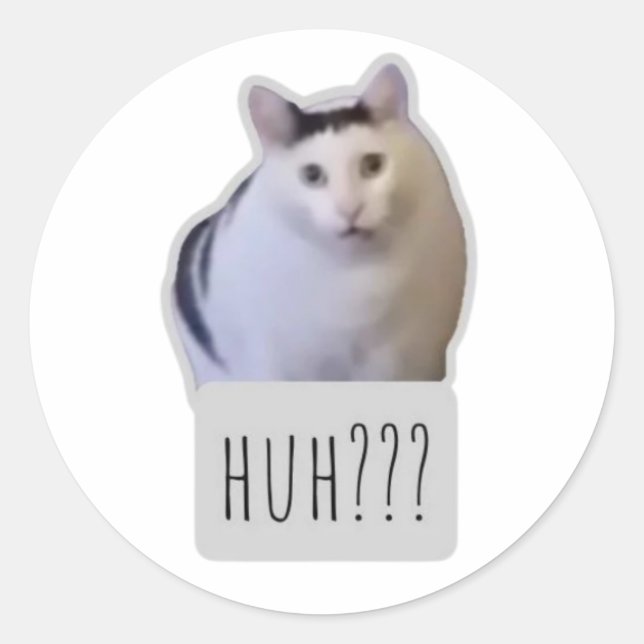 Adesivo gato meme engraçado (Frente)