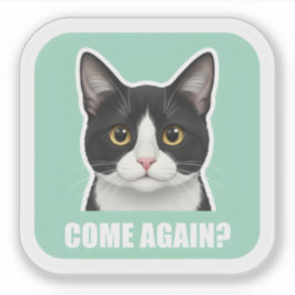 Adesivo Gato Meme Engraçado – “De Novo?” Reação de Gato Sa