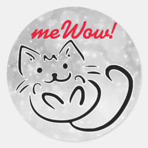 Adesivo Gato meWOW Sparkle Personalizável de Bom Trabalho