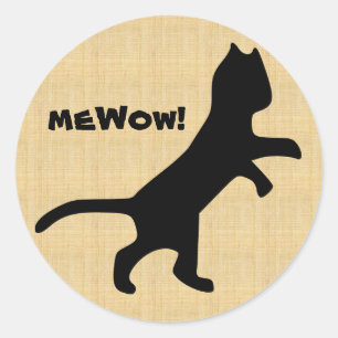 Adesivo Gato meWOW Wood Customizable Excelente Job Sticker