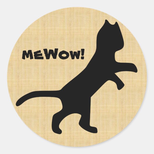 Adesivo Gato meWOW Wood Customizable Excelente Job Sticker (Frente)