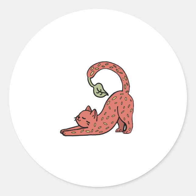 Adesivo Gato morango fofo 🐈🍓 (Frente)