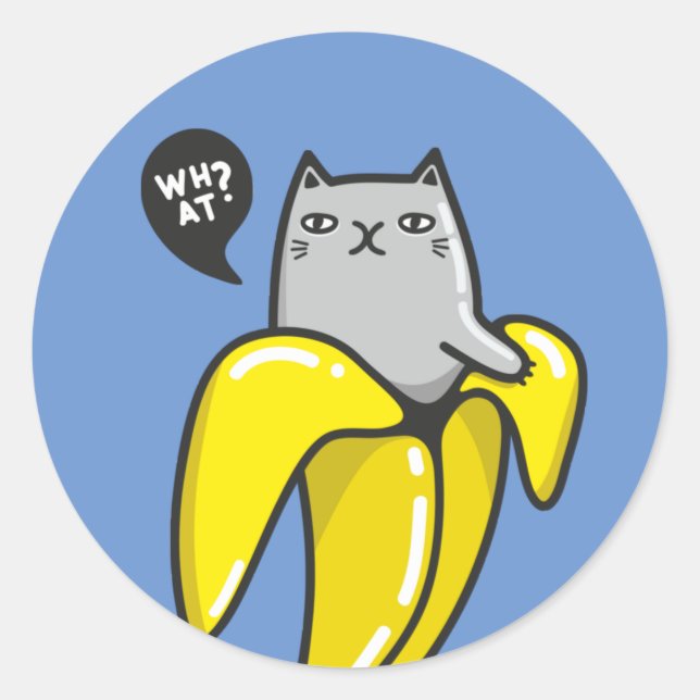 Adesivo Gato na banana (Frente)