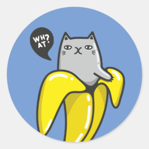 Adesivo Gato na banana