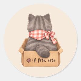 Adesivo Gato na Caixa