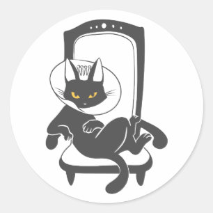 Adesivo Gato na silhueta de cadeia de luxo - Escolha a cor