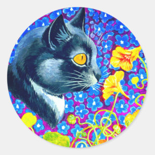 Adesivo Gato nas Flores
