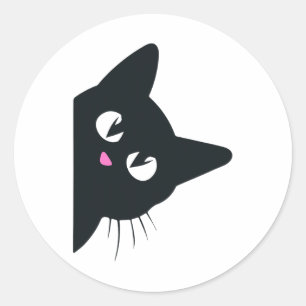 Adesivo Gato Negro Bonito Fato de Halloween Figurino Crian