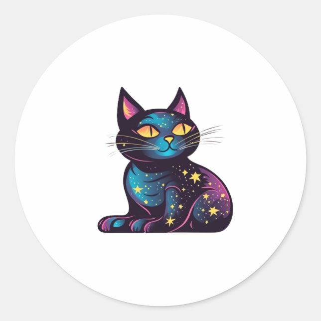 Adesivo Gato Negro das Estrelas (Frente)