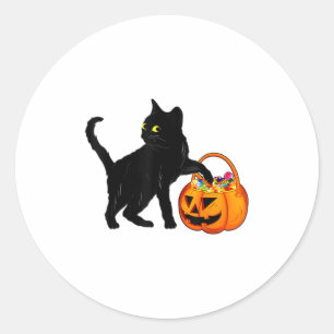 Adesivo Gato Negro Docinho Pumpkin Bag Sweet Lollip
