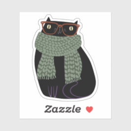 Adesivo Gato Negro Fall Season Halloween Spooky Cute